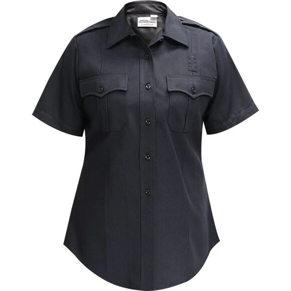 Flying Cross Tops - NWT Flying Cross Justice SS Shirt Women’s 48 LAPD Navy Poly/Wool 157R84